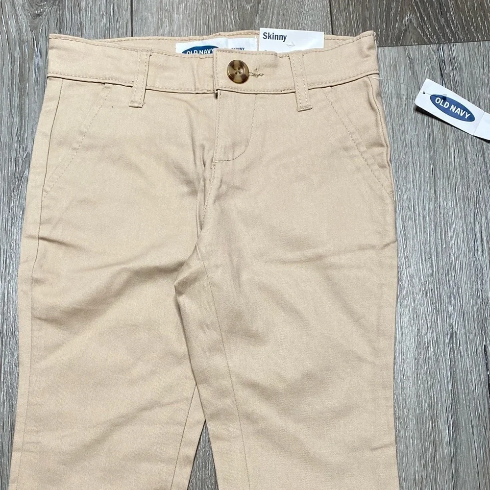 Old Navy Girl School Uniform Kaki Stretch Skinny Adjustable Waist Pants Size 6